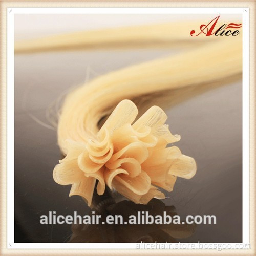 Wholesale double drawn remy european nail tip hair extension